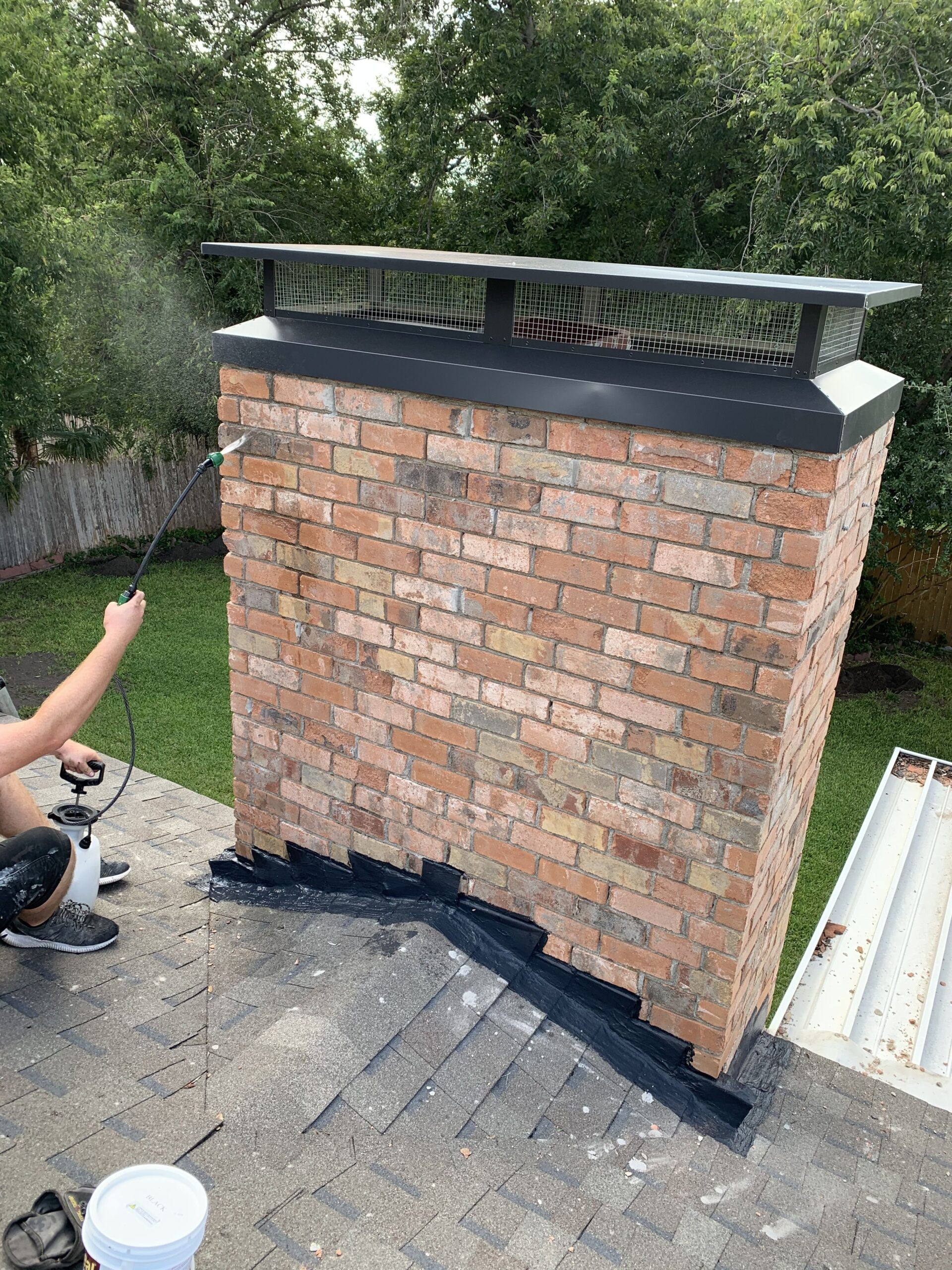 Properly repaired chimney flashing protecting the home